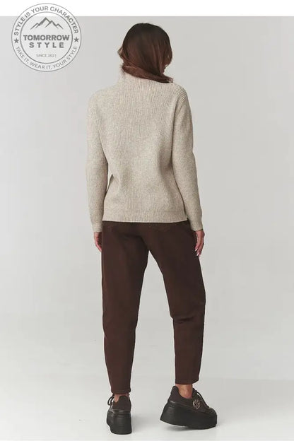 Rollkragenpullover Model 220772 Makadamia - Tomorrow Style