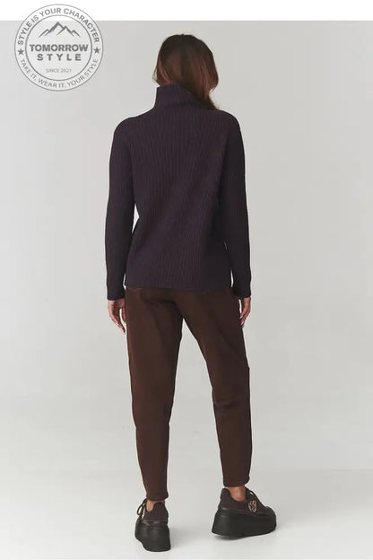 Rollkragenpullover Model 220772 Makadamia - Tomorrow Style