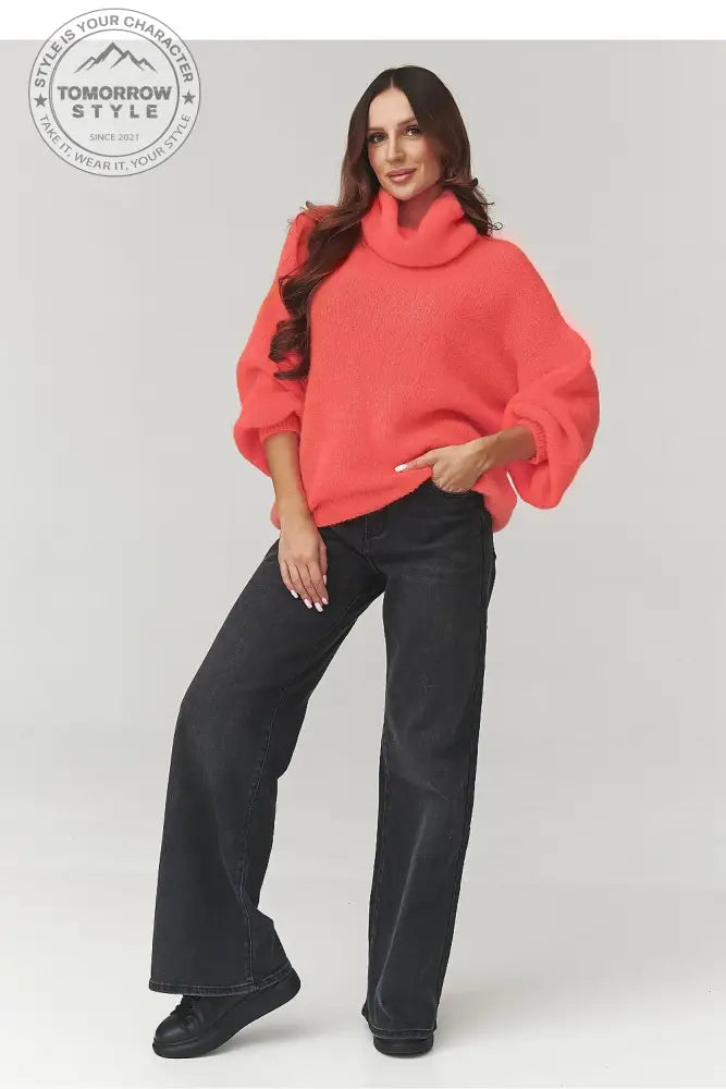 Rollkragenpullover Model 220791 Makadamia - Tomorrow Style