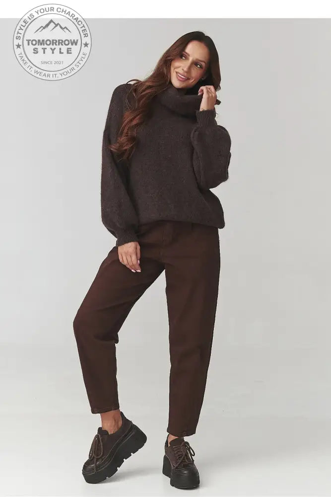 Rollkragenpullover Model 220791 Makadamia - Tomorrow Style