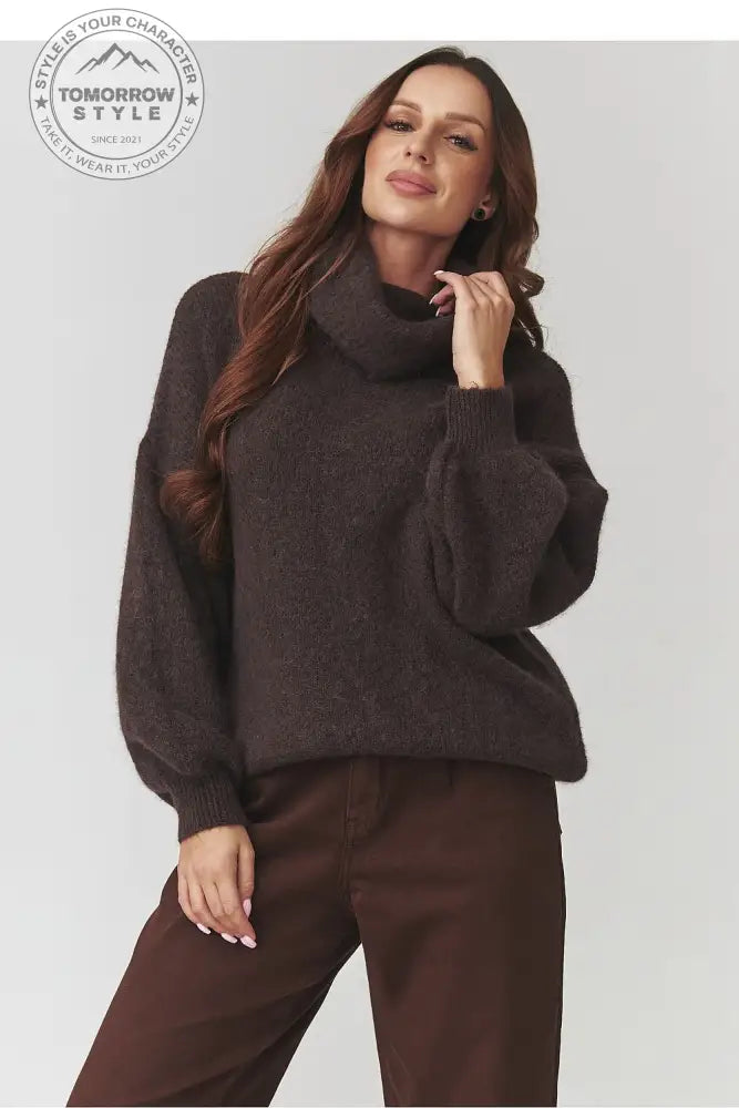 Rollkragenpullover Model 220791 Makadamia - Tomorrow Style