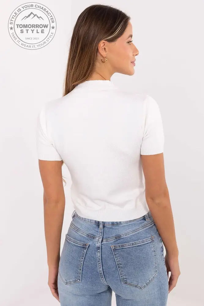 Rundhals - Style: Bequemer Pullover mit Herzchen - Tomorrow Style