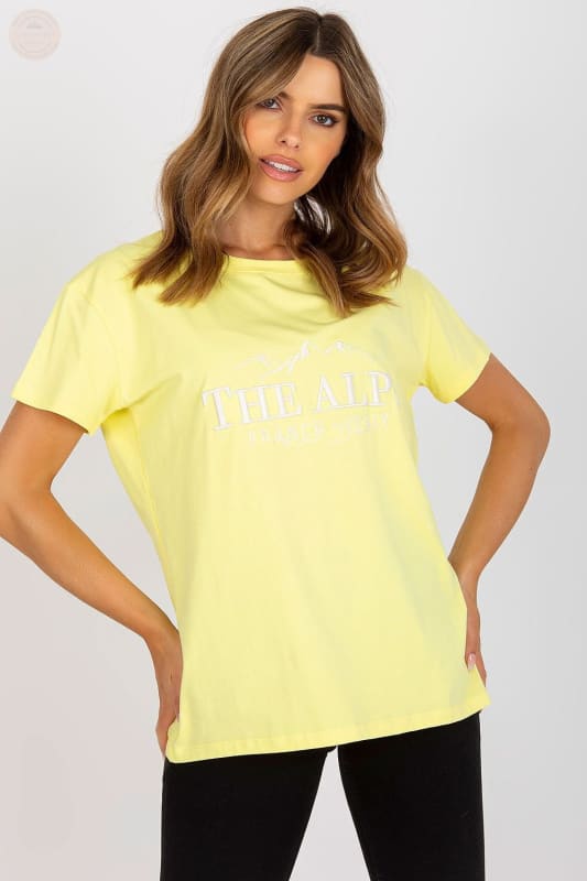 Schickes Damen T-Shirt mit kurzen Ärmeln und Deko - Schriftzug - Tomorrow Style