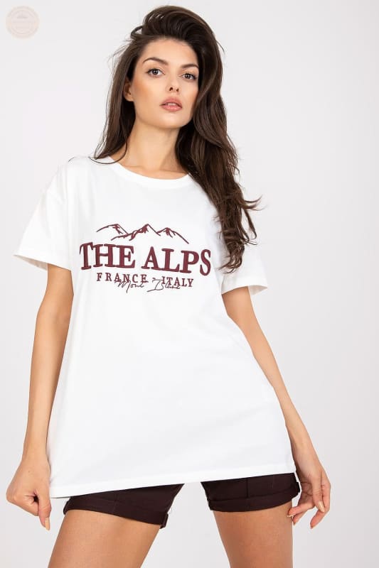 Schickes Damen T-Shirt mit kurzen Ärmeln und Deko - Schriftzug - Tomorrow Style