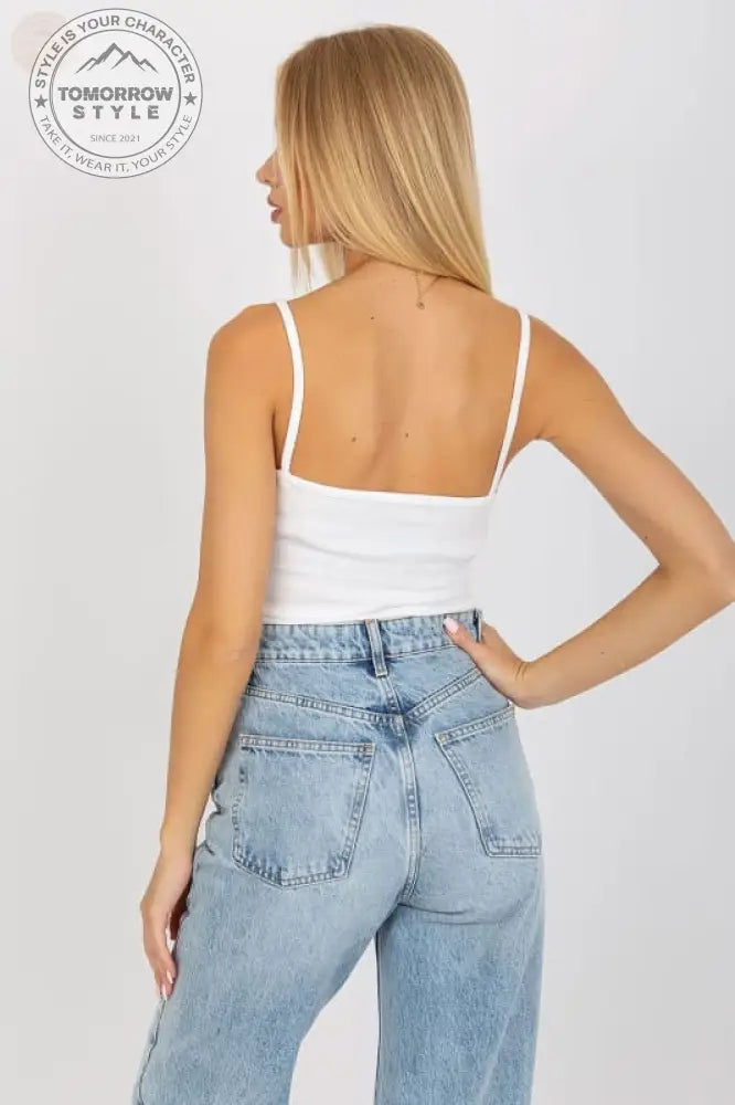 Schickes, geripptes Oberteil mit Spitzenbesatz! - Tomorrow Style