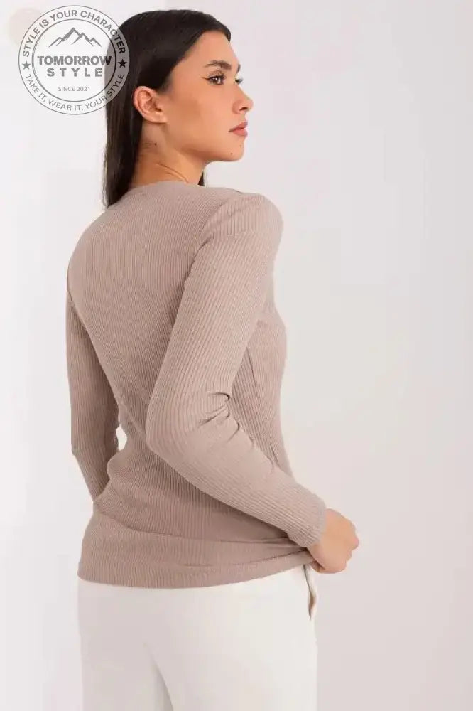 Schimmernde gestreifte Bluse: Eleganter Zirkon - Knopfverschluss - Tomorrow Style