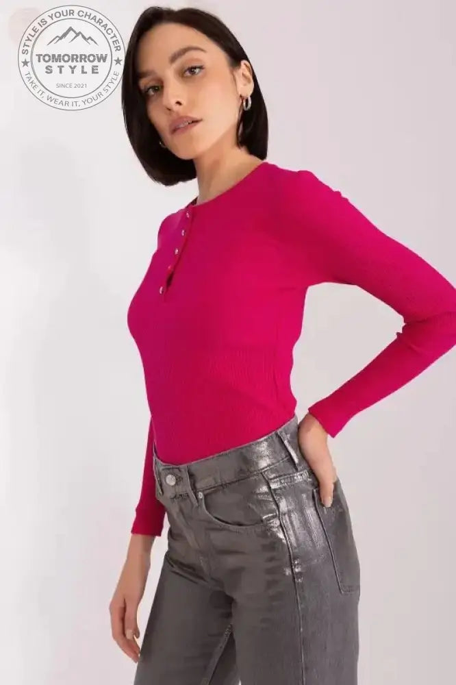 Schimmernde gestreifte Bluse: Eleganter Zirkon - Knopfverschluss - Tomorrow Style