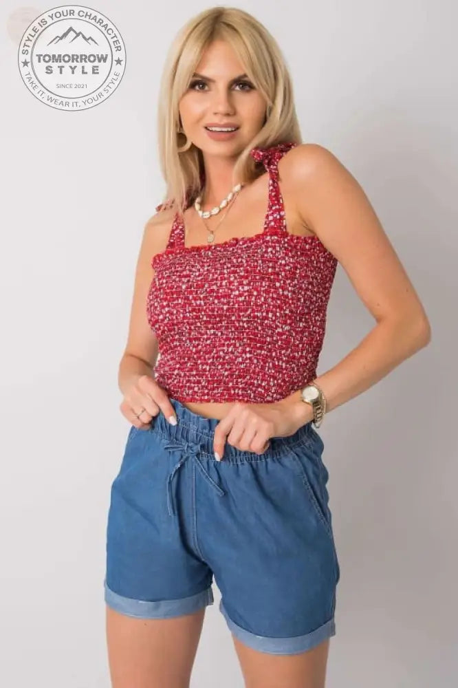 Sommer - Chic: Kurzes Oberteil mit geknüpften Trägern - Tomorrow Style