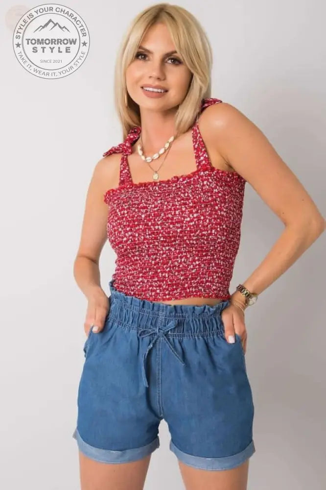 Sommer - Chic: Kurzes Oberteil mit geknüpften Trägern - Tomorrow Style