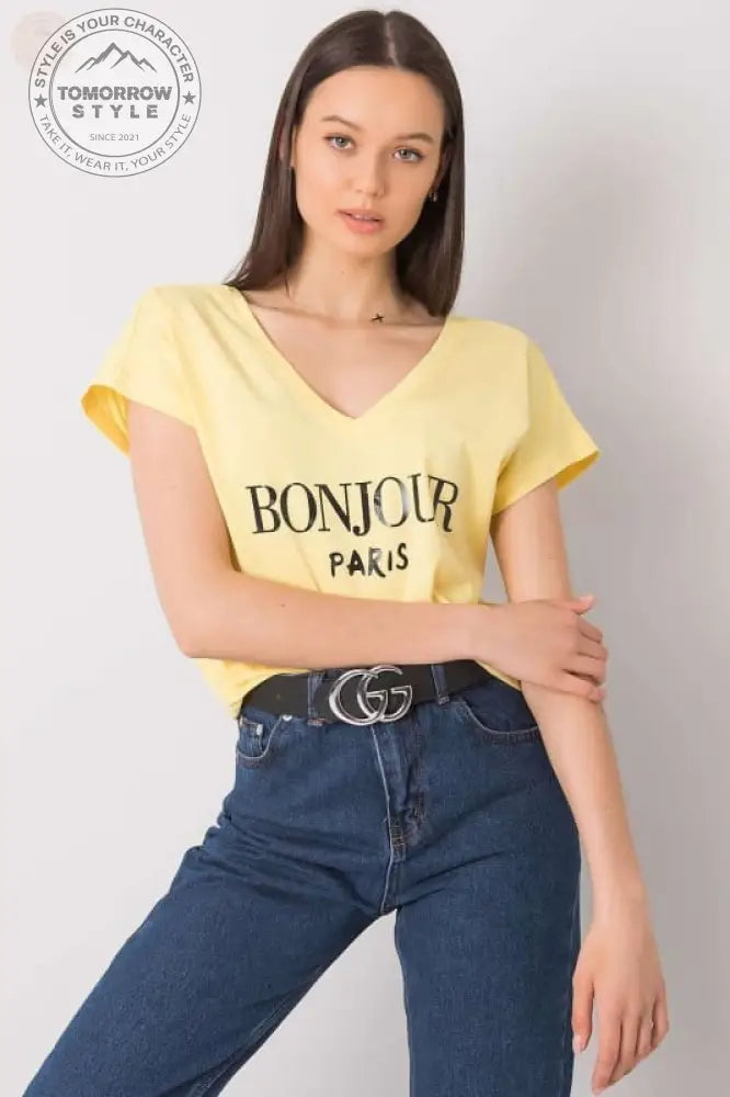 Sparkling V - Neck Short - Sleeve T-Shirt - Kurzärmeliges T-Shirt - Tomorrow Style