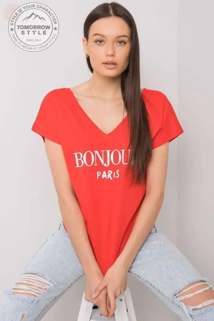 Sparkling V - Neck Short - Sleeve T-Shirt - Kurzärmeliges T-Shirt - Tomorrow Style