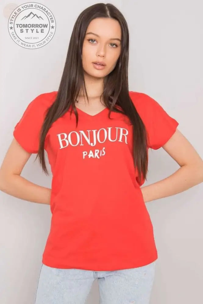 Sparkling V - Neck Short - Sleeve T-Shirt - Kurzärmeliges T-Shirt - Tomorrow Style