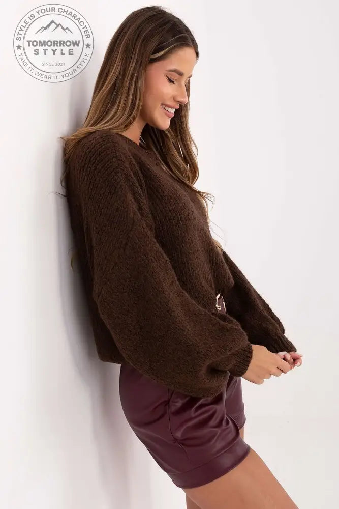 Stilvoller Damenpullover mit Ballonärmeln und rundem Ausschnitt - Tomorrow Style