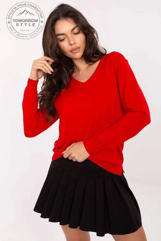 Stilvoller V - Ausschnitt Damenpullover - Tomorrow Style