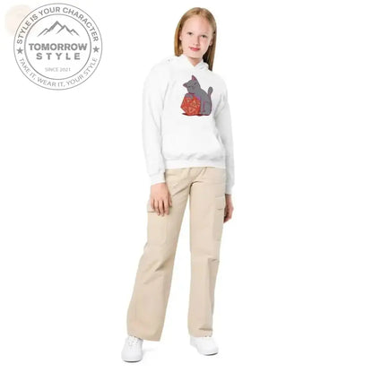 Strapazierfähiger Kapuzenpullover aus schwerer Mischung für aktive Mädchen - Tomorrow Style