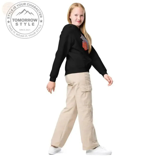 Strapazierfähiger Kapuzenpullover aus schwerer Mischung für aktive Mädchen - Tomorrow Style