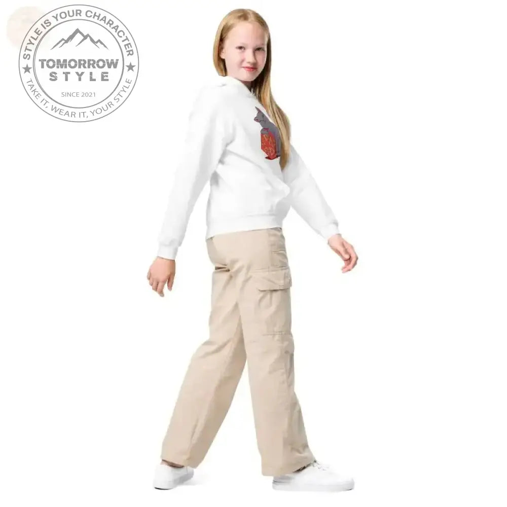 Strapazierfähiger Kapuzenpullover aus schwerer Mischung für aktive Mädchen - Tomorrow Style