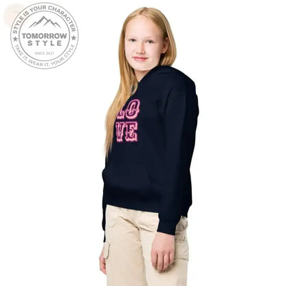 Strapazierfähiger und gemütlicher Kapuzenpullover aus Mischgewebe für aktive Mädchen - Tomorrow Style