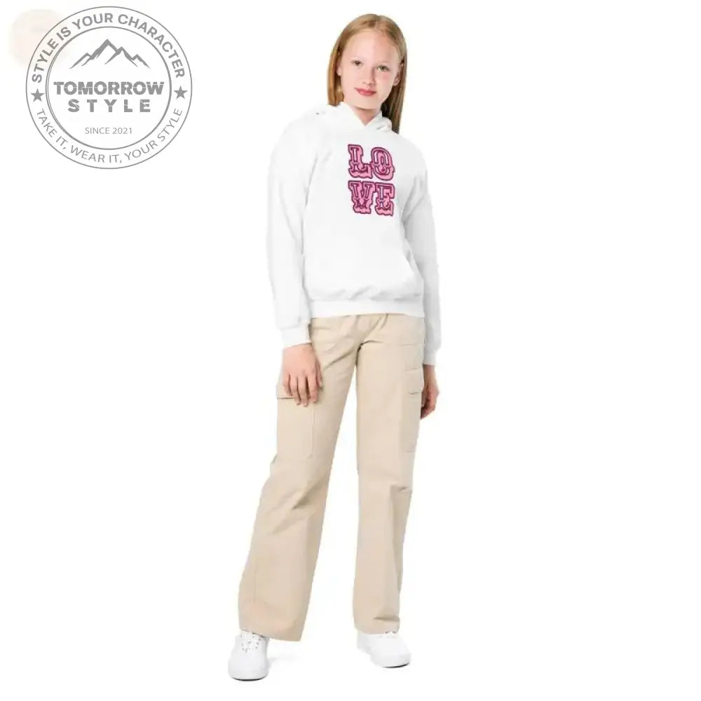 Strapazierfähiger und gemütlicher Kapuzenpullover aus Mischgewebe für aktive Mädchen - Tomorrow Style