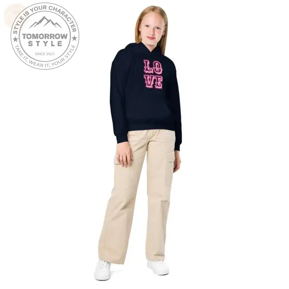 Strapazierfähiger und gemütlicher Kapuzenpullover aus Mischgewebe für aktive Mädchen - Tomorrow Style