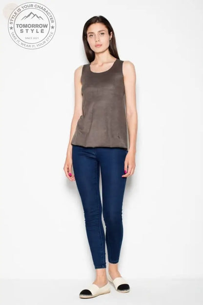 Stylische Schulterbluse aus Wildleder – perfekt für den Alltag! - Tomorrow Style