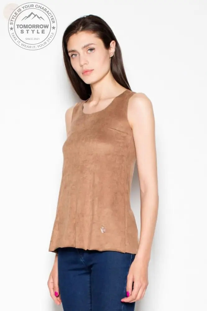 Stylische Schulterbluse aus Wildleder – perfekt für den Alltag! - Tomorrow Style