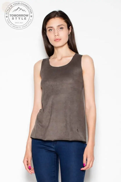 Stylische Schulterbluse aus Wildleder – perfekt für den Alltag! - Tomorrow Style