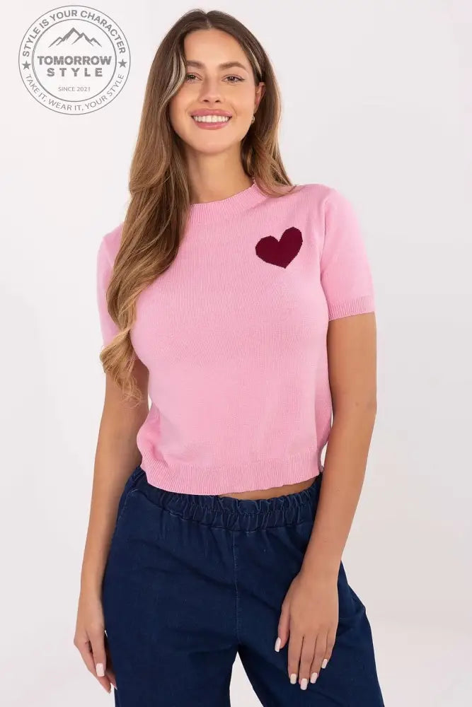 Stylischer Damenpullover mit Herzaufdruck – Bequem und feminin für den Alltag - Tomorrow Style