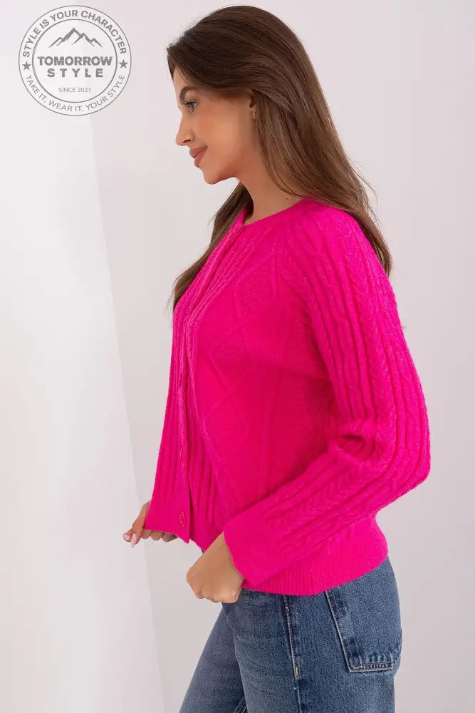 Stylisher Rundhals-Cardigan mit Knopfdetails - Tomorrow Style