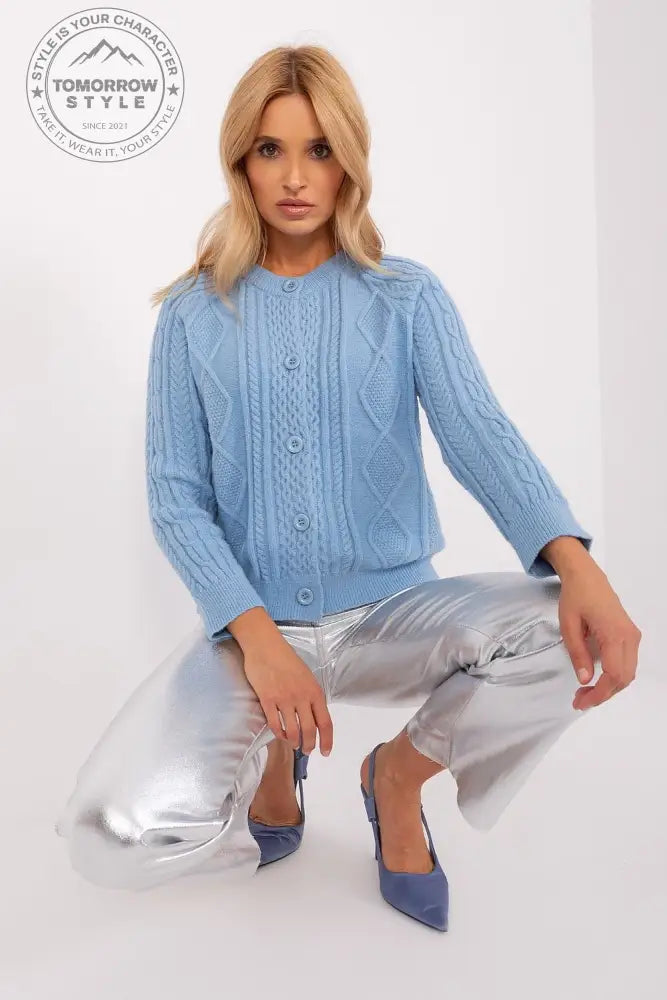 Stylisher Rundhals-Cardigan mit Knopfdetails - Tomorrow Style