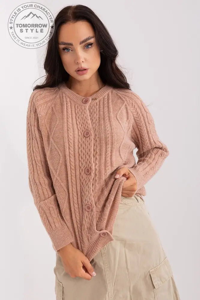 Stylisher Rundhals-Cardigan mit Knopfdetails - Tomorrow Style