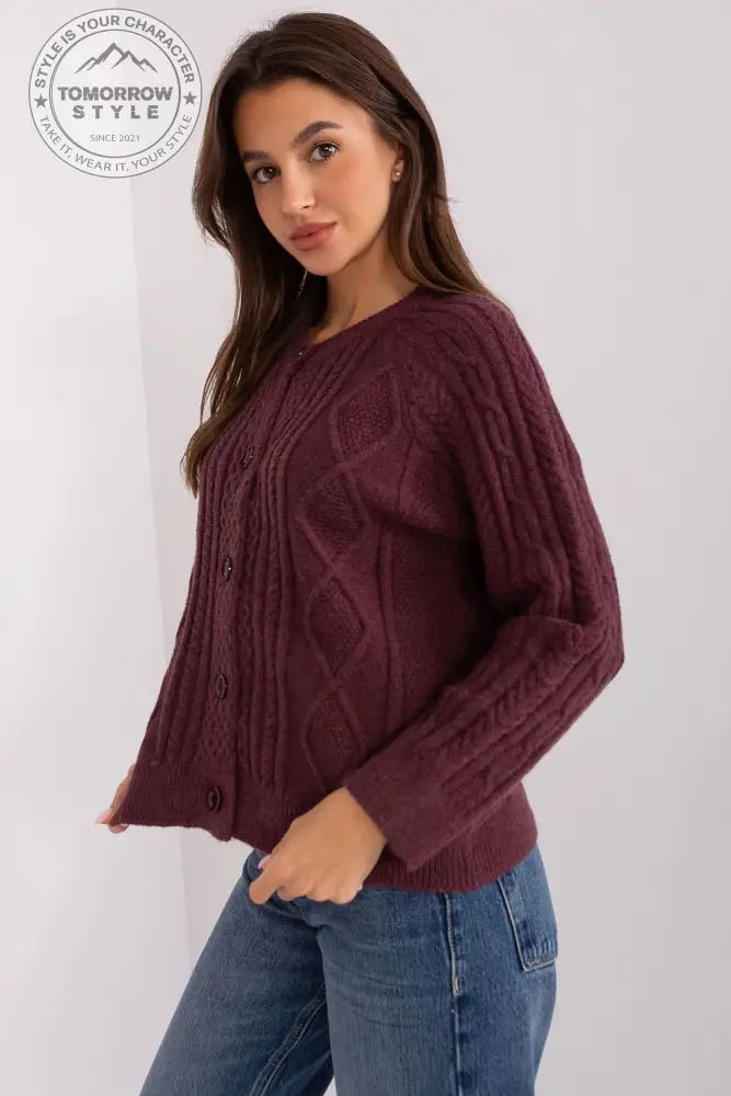 Stylisher Rundhals-Cardigan mit Knopfdetails - Tomorrow Style