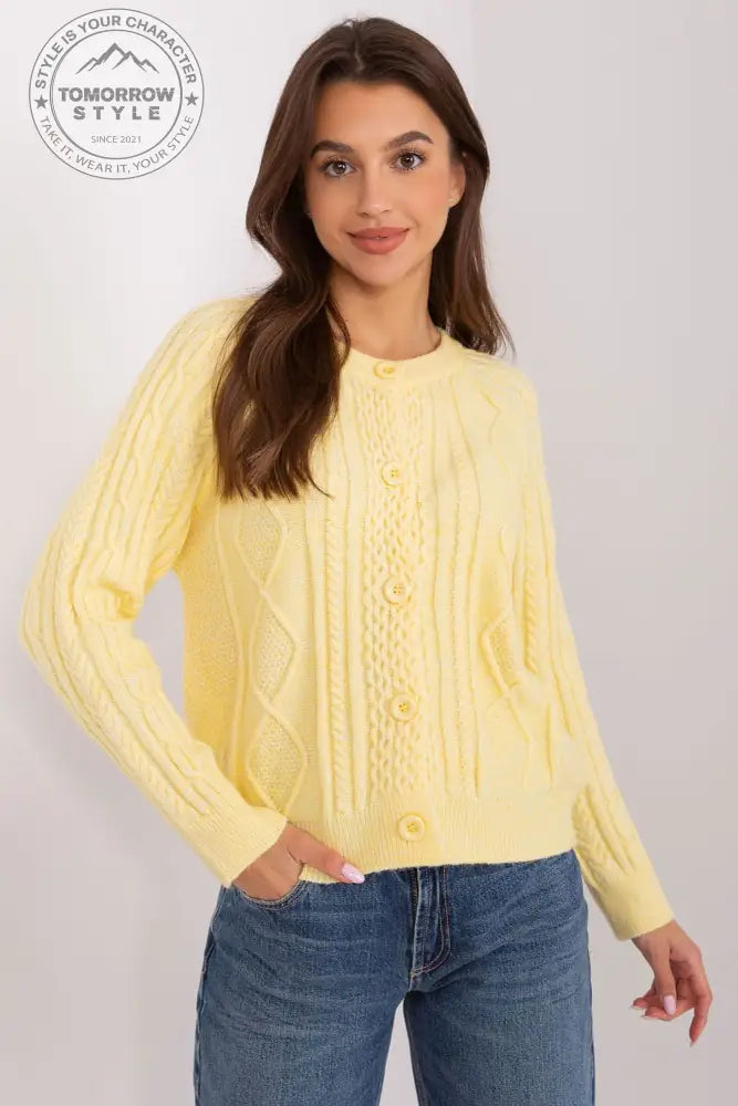 Stylisher Rundhals-Cardigan mit Knopfdetails - Tomorrow Style