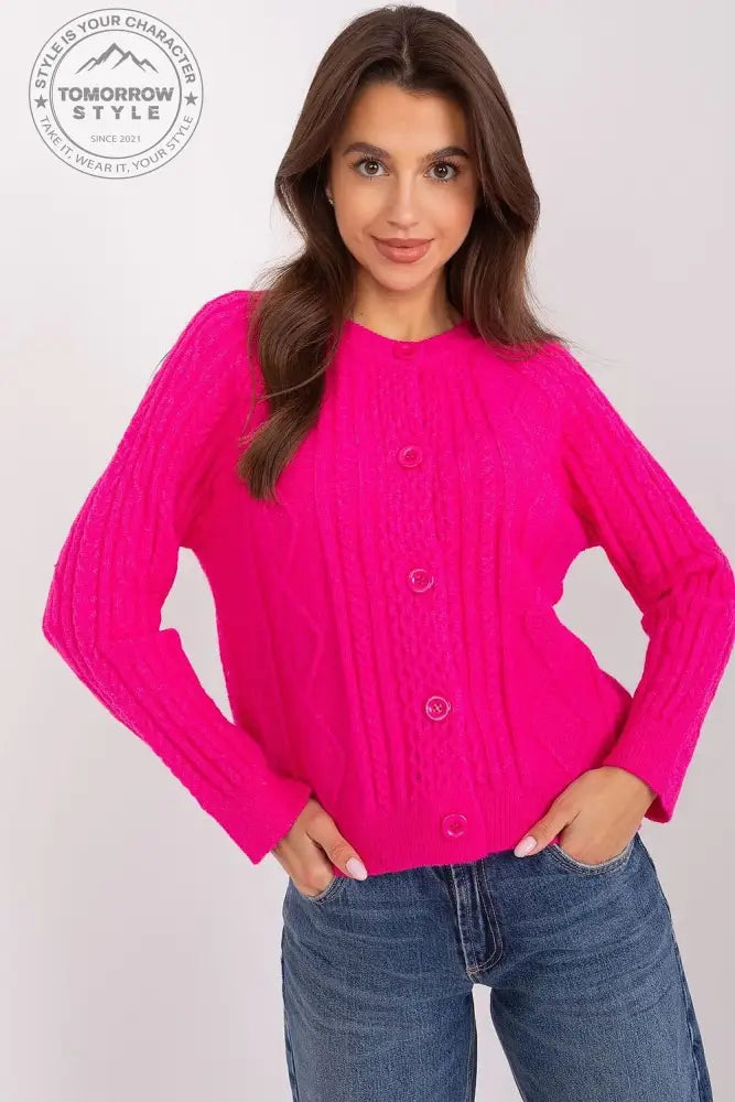 Stylisher Rundhals-Cardigan mit Knopfdetails - Tomorrow Style