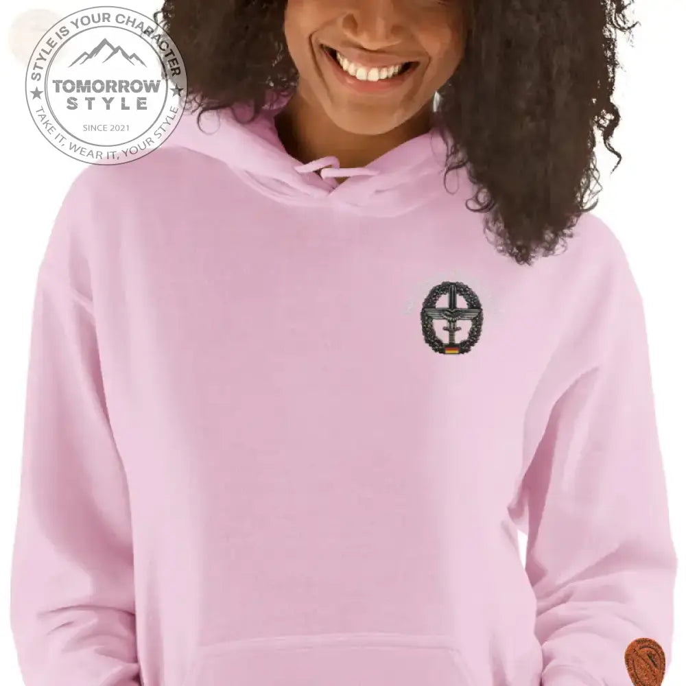 Bundeswehr Premium Hoodie mit Stickerei für Damen und Herren - Hellpink / S