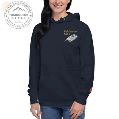 Ultimativer Komfort: Bestickter Premium - Hoodie der Bundeswehr mit Dienstgrad F - Tomorrow Style