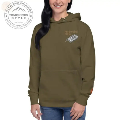 Ultimativer Komfort: Bestickter Premium - Hoodie der Bundeswehr mit Dienstgrad F - Tomorrow Style