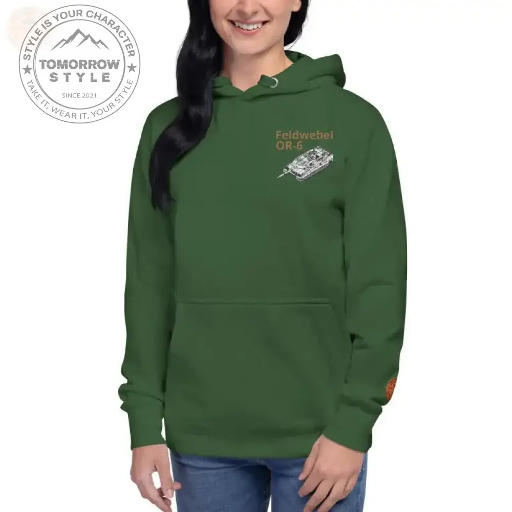 Ultimativer Komfort: Bestickter Premium - Hoodie der Bundeswehr mit Dienstgrad F - Tomorrow Style