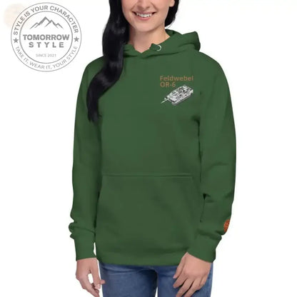 Ultimativer Komfort: Bestickter Premium - Hoodie der Bundeswehr mit Dienstgrad F - Tomorrow Style