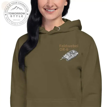 Ultimativer Komfort: Bestickter Premium - Hoodie der Bundeswehr mit Dienstgrad F - Tomorrow Style
