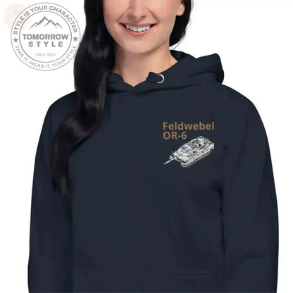 Ultimativer Komfort: Bestickter Premium - Hoodie der Bundeswehr mit Dienstgrad F - Tomorrow Style