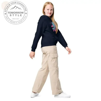 Ultimativer Komfort: Kapuzenpullover aus schwerer Mischung für aktive Mädchen - Tomorrow Style