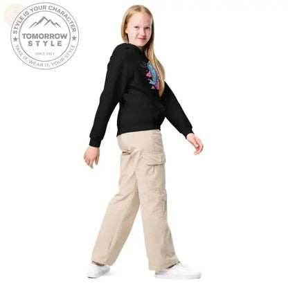 Ultimativer Komfort: Kapuzenpullover aus schwerer Mischung für aktive Mädchen - Tomorrow Style