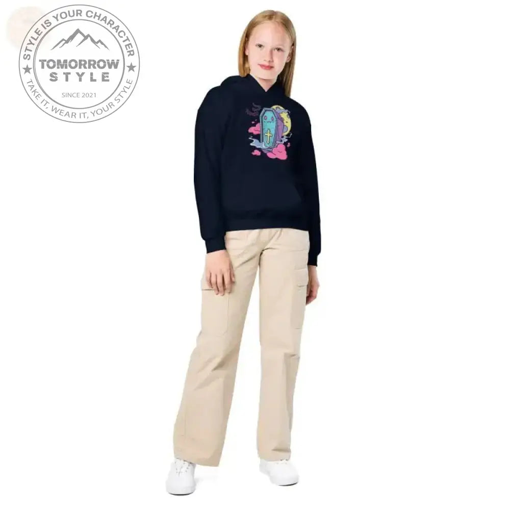 Ultimativer Komfort: Kapuzenpullover aus schwerer Mischung für aktive Mädchen - Tomorrow Style