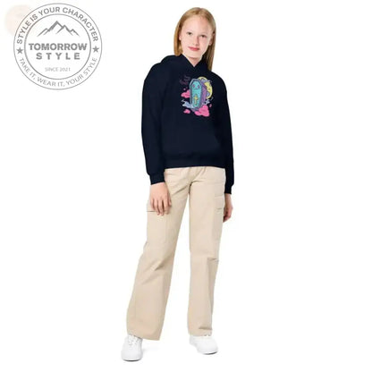 Ultimativer Komfort: Kapuzenpullover aus schwerer Mischung für aktive Mädchen - Tomorrow Style