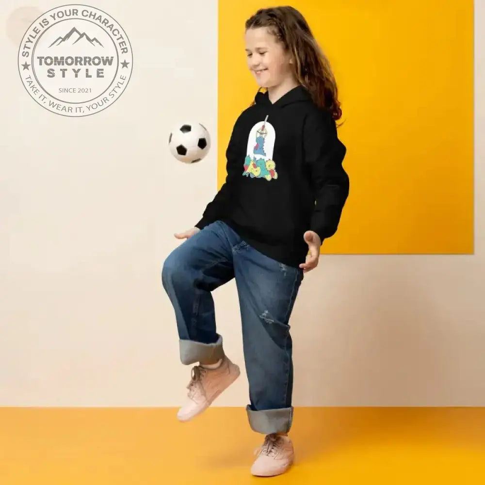 Ultimativer Komfort: Kapuzenpullover aus schwerer Mischung für aktive Mädchen - Tomorrow Style