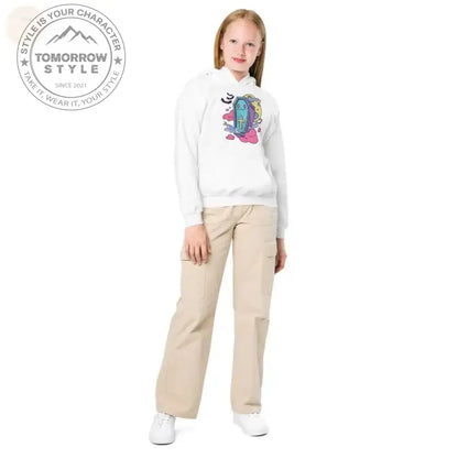 Ultimativer Komfort: Kapuzenpullover aus schwerer Mischung für aktive Mädchen - Tomorrow Style