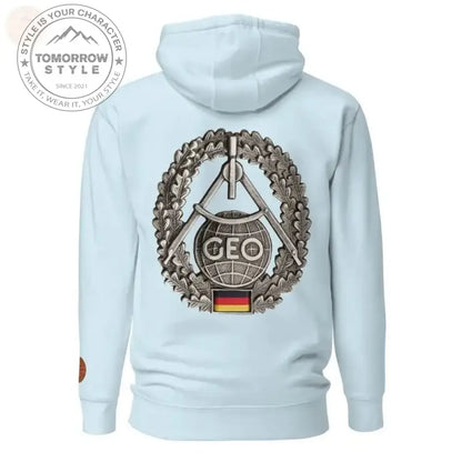 Ultimativer Komfort: Premium - Hoodie der Bundeswehr mit Topographie - Truppenabzeichen - Tomorrow Style