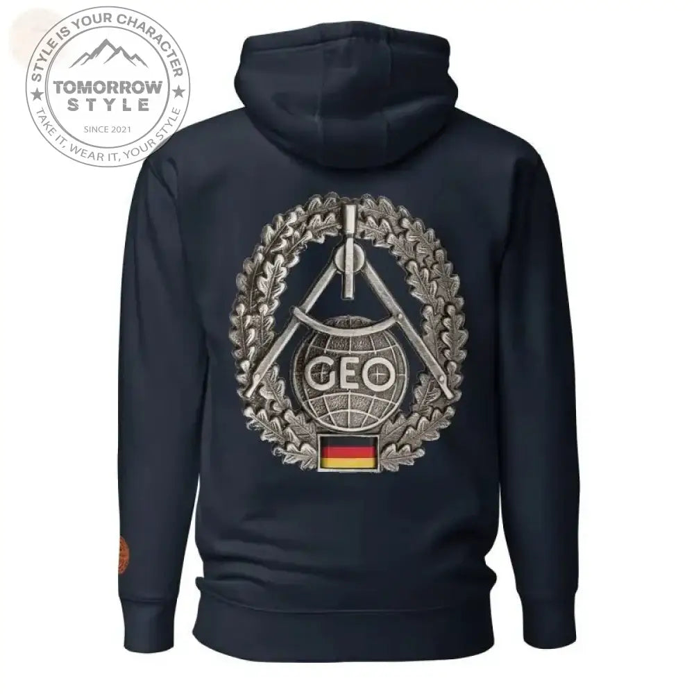 Ultimativer Komfort: Premium - Hoodie der Bundeswehr mit Topographie - Truppenabzeichen - Tomorrow Style