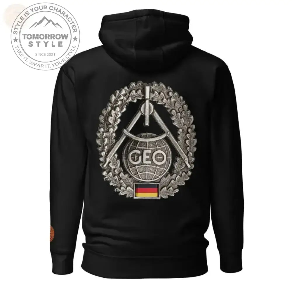Ultimativer Komfort: Premium - Hoodie der Bundeswehr mit Topographie - Truppenabzeichen - Tomorrow Style